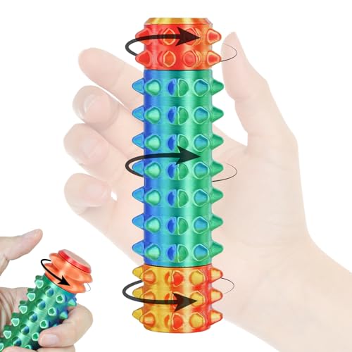 Minleway Little Pain Stim Ouchies Fidget Toys for Adults3D Printed Spiky Pain Stim Sensory Fidget for Stress Anxiety Relief ADHD AutismOffice Desk Toys Gifts for Men Friends Green Red - Image 1