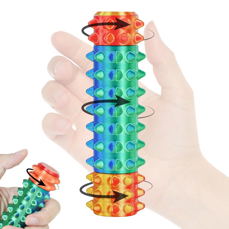 Minleway Little Pain Stim Ouchies Fidget Toys for Adults3D Printed Spiky Pain Stim Sensory Fidget for Stress Anxiety Relief ADHD AutismOffice Desk Toys Gifts for Men Friends Green Red - Image 3