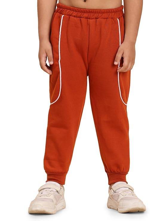 Ameeha Kids Winter Tracksuit Set Half-Zip Jacket and Joggers with Sling Bag (IN, Age, 4 Years, 5 Years, Orange) - Image 4