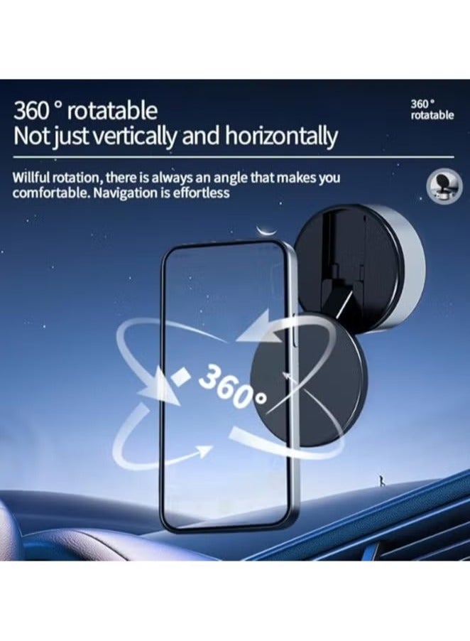 MOCOM Electric Vacuum Magnetic Suction Car Phone Mount - Strong Magnetism & 360° Rotation for iPhone & Android | Perfect for Car, Kitchen, Mirror, Gym, & Smooth Surfaces - Image 3