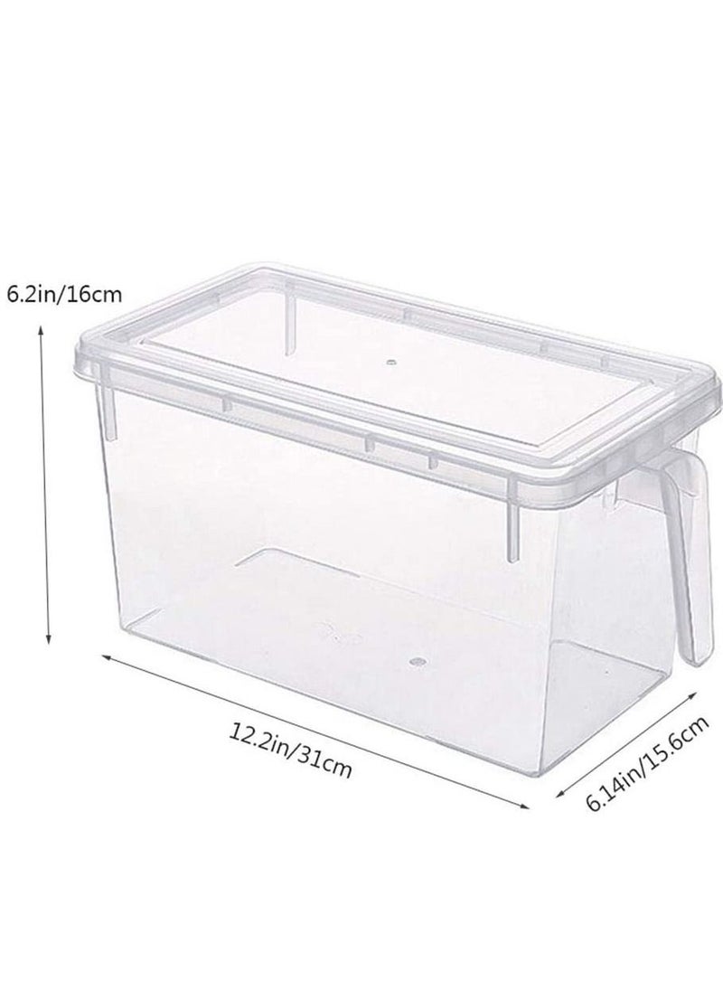 Excellence - Food Storage Boxes With Lids Freezer Safe 3 Pcs 4.7L Large Plastic Kitchen Refrigerator Stackable Food Fruit Storage Containers With Handle(Assorted colours) - Image 1