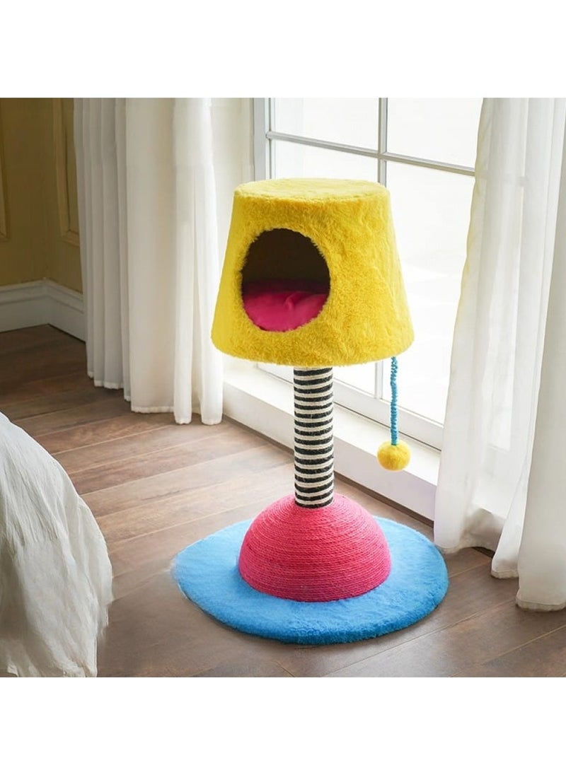 GOLDEN CAT - Cat tree, Table Lamp Cat Condo Desing, Cat scratcher With Cat Bed, SIze 49 x 49 x 75 cm - Image 1