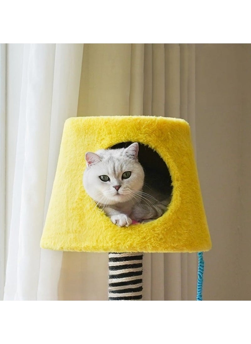 GOLDEN CAT - Cat tree, Table Lamp Cat Condo Desing, Cat scratcher With Cat Bed, SIze 49 x 49 x 75 cm - Image 1