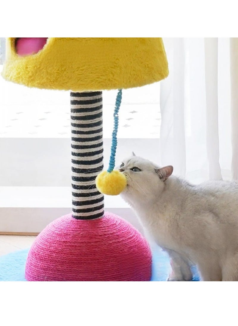 GOLDEN CAT - Cat tree, Table Lamp Cat Condo Desing, Cat scratcher With Cat Bed, SIze 49 x 49 x 75 cm - Image 1