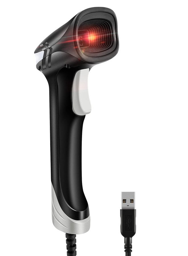 JRHC Barcode Scanner,USB Wired QR Bar Code Scanner 2D Handheld Inventory Scanner Automatic UPC EAN Reader Library Book Scanner for Mobile Payment Store Supermarket Warehouse - Image 1
