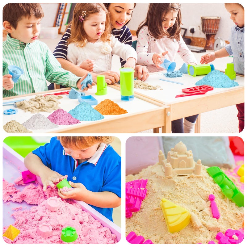 NiToy FlexiSand 2.2Lbs Play Sand, Never Dries Out-Fun for 3 Years and up Kids Bulk Refill for Sensory Sand Box Toys, Ideal for Shaping, Squeezing and Molding (Orignial Color) - Image 5