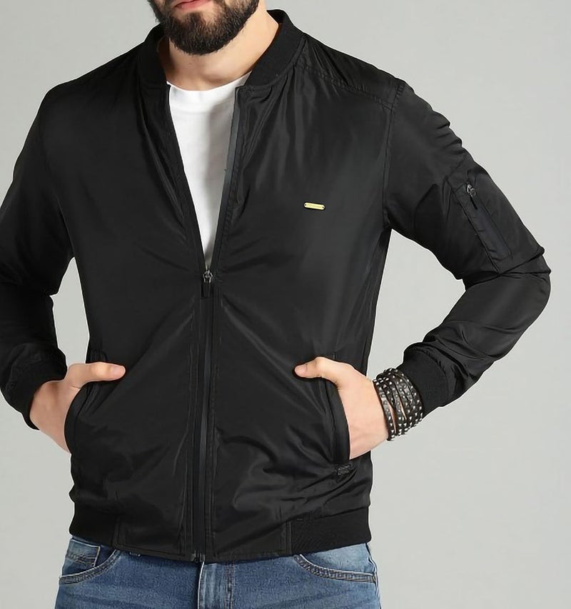FYLTR Men's Jacket | Regular Fit | Winter Jacket with Zipper and Pockets | Black | XXL - Image 2
