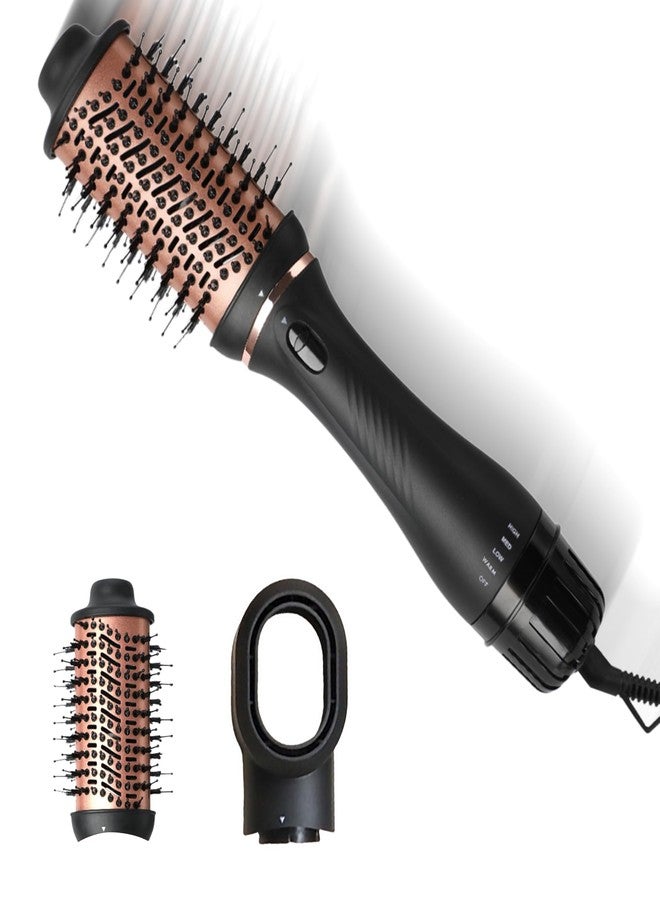 NexLev Ionic 3 in 1 Hot Air Brush|1.5 Inch Barrel |Volumizer Blow Dryer & Styler|Ceramic Tourmaline Coated for Heat Protection|1200W|Dual Bristle for Tangle Free Styling|Salon Like Styles at Home|V-03 - Image 1