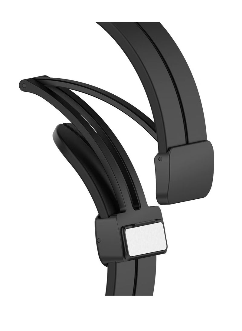 22MM Straps Compatible with Huawei Watch GT5(46MM)/GT4(46MM)/GT3(46MM)/GT3 Pro(46MM)/GT2(46MM)/GT2e(46MM)/GT/GT Runner Huawei Watch 4/4 Pro/3/3 Pro  Honor Watch 4 Pro/GS3/Magic Watch 2 Soft Silicone Band With Magnetic Buckle for Men  Women  Black - Image 5