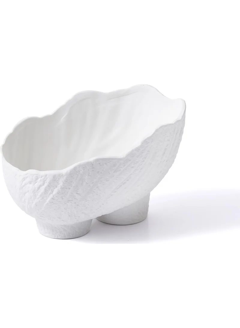 The Mia Licia Ceramic Vase White 25X17X19 cm