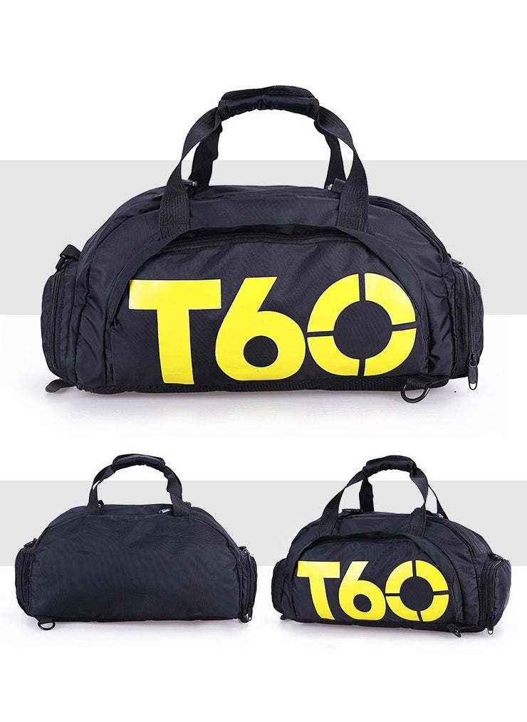 Generic Travel Duffel Bag Black/Yellow  - Image 2