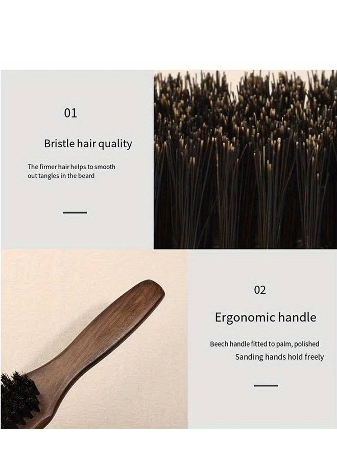 الرجال فرشاة اللحية تصفيف الشعر مشط أداة الرعاية متعددة الوظائف تصميم الأسنان الدقيقة حتى لتطبيق الزيت لاستخدام السفر المنزلي - Image 4