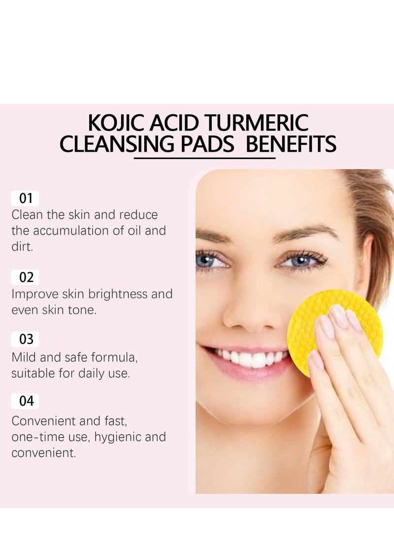 Turmeric Cleansing Pads, Kojic Acid and Turmeric Cleansing Pads for Face and Body Remove Excess Keratin,Reduce black spots and cleanse the skin 40PCS - pzsku/ZC18CB8734BD5D4D50D15Z/45/_/1722158188/f82a9ae7-d5be-47f0-a085-5a0810a5e78e