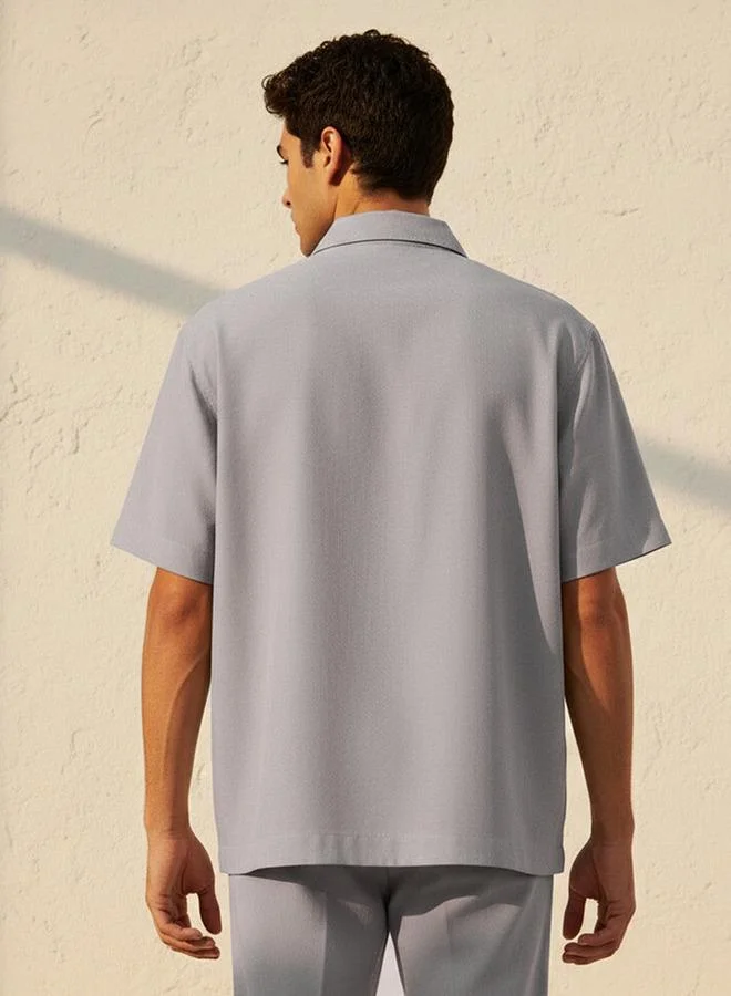 Love Pangolin Gray Love Pangolin Men Zip Through Polo T-shirt for Men | Best Price UAE