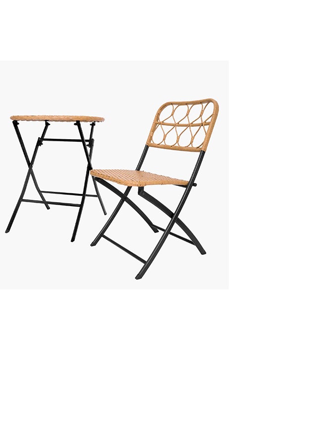 Home Box Cabana 3-Piece 2-Seater Folding Outdoor Balcony Set 60 x 71 x 60  - Image 4