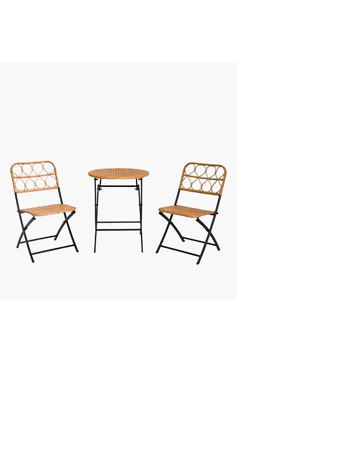 Home Box Cabana 3-Piece 2-Seater Folding Outdoor Balcony Set 60 x 71 x 60  - Image 3