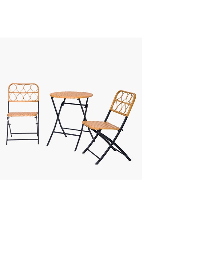 Home Box Cabana 3-Piece 2-Seater Folding Outdoor Balcony Set 60 x 71 x 60  - Image 2