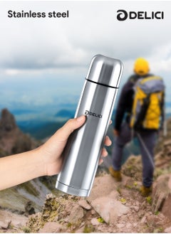 DELICI Thermosteel Vacuum Flask (DSFK 1000), Stainless Steel Bottle 1000ml, Double Walled, 100% Food Grade, Inner Copper Wall, and 2-Year Warranty  - Image 4