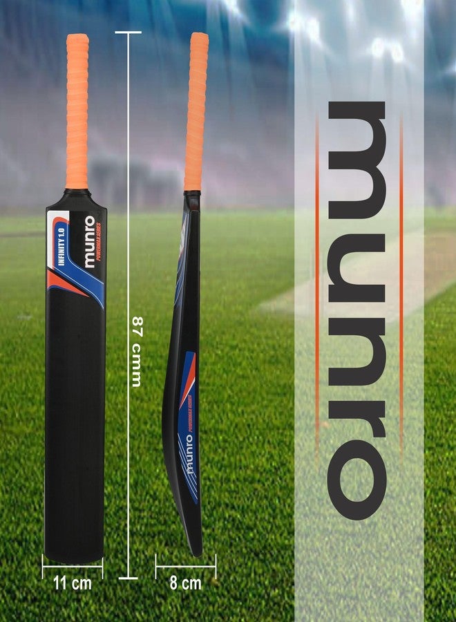 MUNRO Plastic Cricket Bat Set- Infinity 1.0 Powermax Series - Black, Full Size Cricket Bats for 15+ Years Age Ideal for Men & Women Training & Tournament Matches (Plastic Bat Full Size) - Image 5