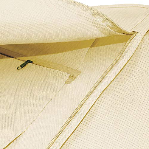 HANGERWORLD 72inch Breathable Wedding Gown Long Dress Hanging Garment Bag Cover for Closet Storage (Ivory) - Image 5