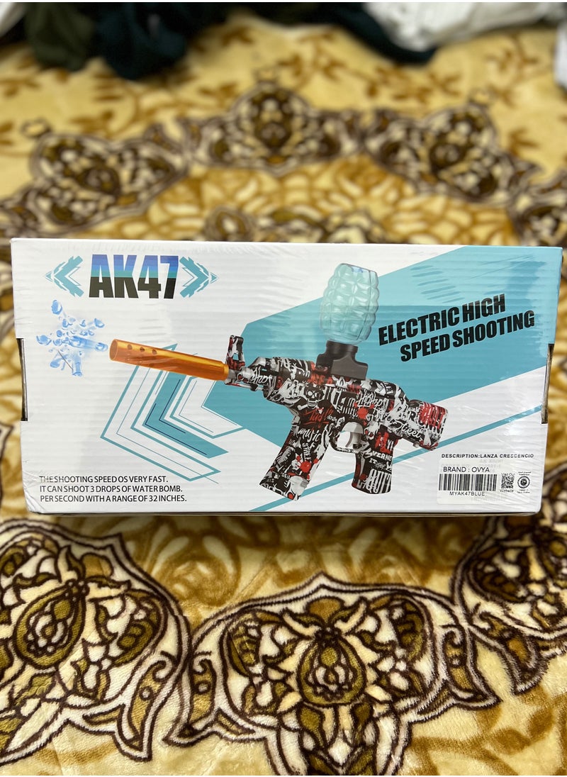 OVYA - Ovya Electric Gel Ball Blaster Toy Gun Automatic AEG AKM-47 Toys Gel Blaster/Ball Gun,  Eco-Friendly Gel Blaster Gun With 20000 Bullets And Goggles Fun And Outdoor Yard Activities Game For Kids Ages 14+ - Image 1