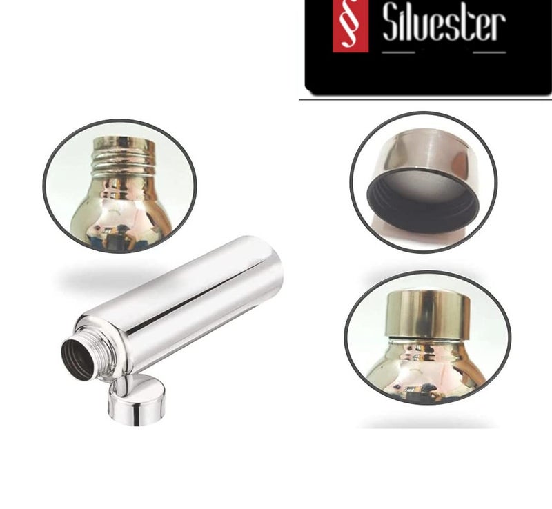 SILVESTER Stainless Steel Water Bottle for collegeFridgeSportsGymOfficeSilver 1000 Ml Pack Of 3 - Image 3