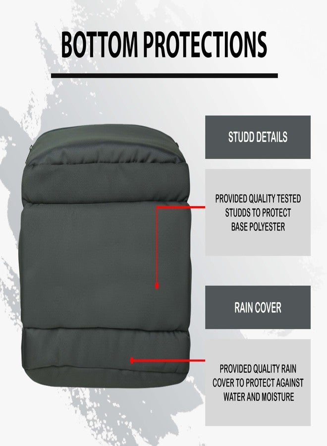 addixon Large 40 L Laptop Backpack with Multiple Compartments & 18-Inch Laptop Sleeve (Dark Grey) (Storm Grey) - Image 4