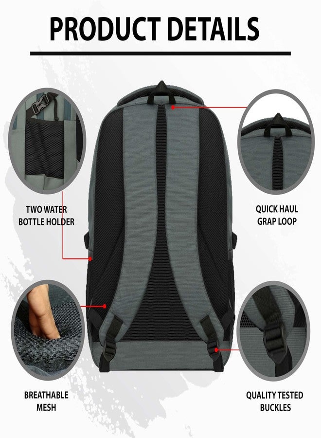 addixon Large 40 L Laptop Backpack with Multiple Compartments & 18-Inch Laptop Sleeve (Dark Grey) (Storm Grey) - Image 3