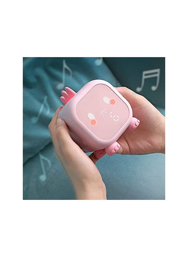 TAMIA Kids Alarm Clock with Night Light 6 Ringtones Blue Dinosaur Digital Alarm Clock for Kids, Touch Control and Rechargeable Sleep Trainer Clock for Boys Girls Bedroom (Blue)