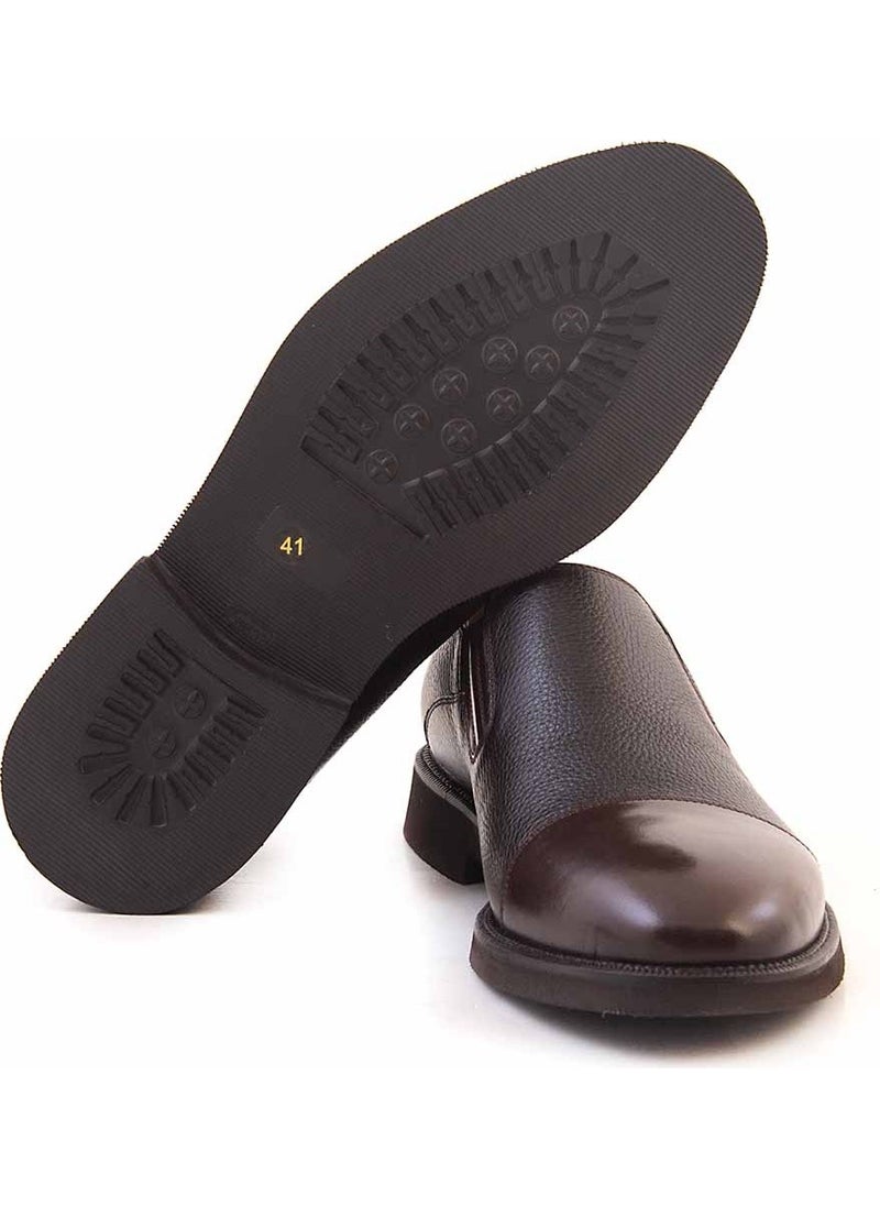 Kemal Tanca Gold Leather Laceless Men's Classic Shoes A3700-4  - Image 5