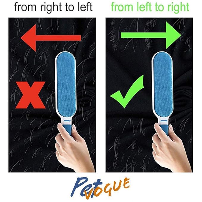 DORLANK Pet Hair Remover Brush - Sided Lint Brush with Self - Cleaning Base Lint Brush - Fur & Lint Removal for Clothes Furniture Car Seat Couch Remover Magic Clean Clothing,Furniture (Blue) (PHR) - Image 3