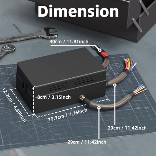 DaierTek Relay Box 12V 10 Way Relay Block and 10 Way ATC/ATO Blade Fuse Panel Pre-Wired Dustproof Fuse Relay Box for Automotive Car Marine Boat - Image 2