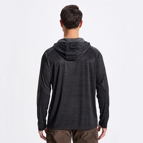 LOOGU Men's UPF 50+ Sun Protection Hoodie Shirt Long Sleeve Lightweight, Rash Guard SPF T-Shirts for Fishing Hiking - Image 5