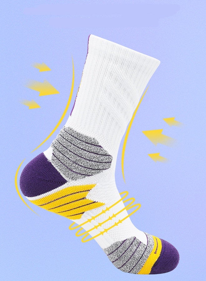 JiuAn Elite Basketball Socks, Football Socks & Running Socks, Compression Cushion Sport Socks Unisex - Image 2