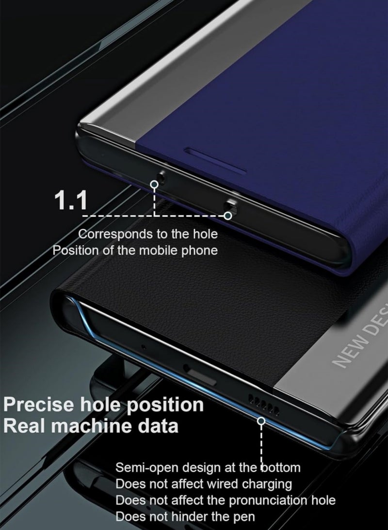 أداندو حافظة قابلة للطي لهاتف سامسونج جالاكسي S26 الترا، غطاء قلاب رفيع من جلد البولي يوريثان مع مسند، حافظة هاتف نحيفة واقية لكامل الجسم لهاتف سامسونج S26 الترا (أزرق) - Image 5