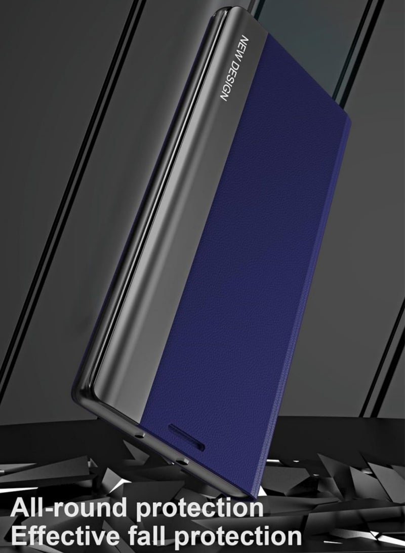 أداندو حافظة قابلة للطي لهاتف سامسونج جالاكسي S26 الترا، غطاء قلاب رفيع من جلد البولي يوريثان مع مسند، حافظة هاتف نحيفة واقية لكامل الجسم لهاتف سامسونج S26 الترا (أزرق) - Image 3