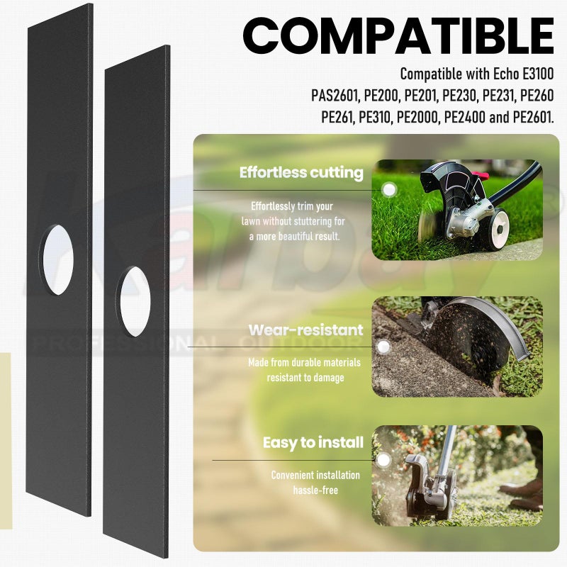 Karbay 5 Pack 613223 Edger Blades Compatible with Ryobi, Echo, Stihl, Maruyama, Green Machine Edger, Replace 720-237-001, 4133-713-4101, 216062, 237001-1 Inch Center Hole - Image 4
