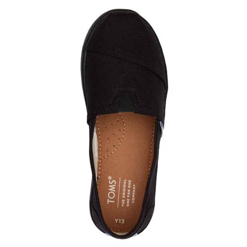 TOMS Unisex-Child Espadrille Sneaker, Black , 4 Big Kid - Image 4