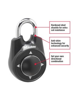 Master Lock Locker Lock 1500iD Set Your Own Directional Combination Padlock, 1 Pack, Black - pzsku/ZC18D44F57129172CA93CZ/45/_/1740119051/138d8232-e8cb-45ca-91d3-f7b199228189