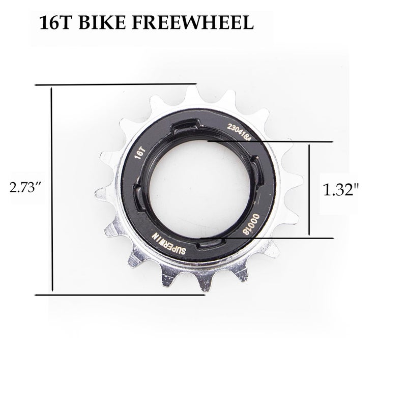 WEEROCK Bike Single Speed Freewheel 16T,One Speed Bicycle Freewheel - Image 2