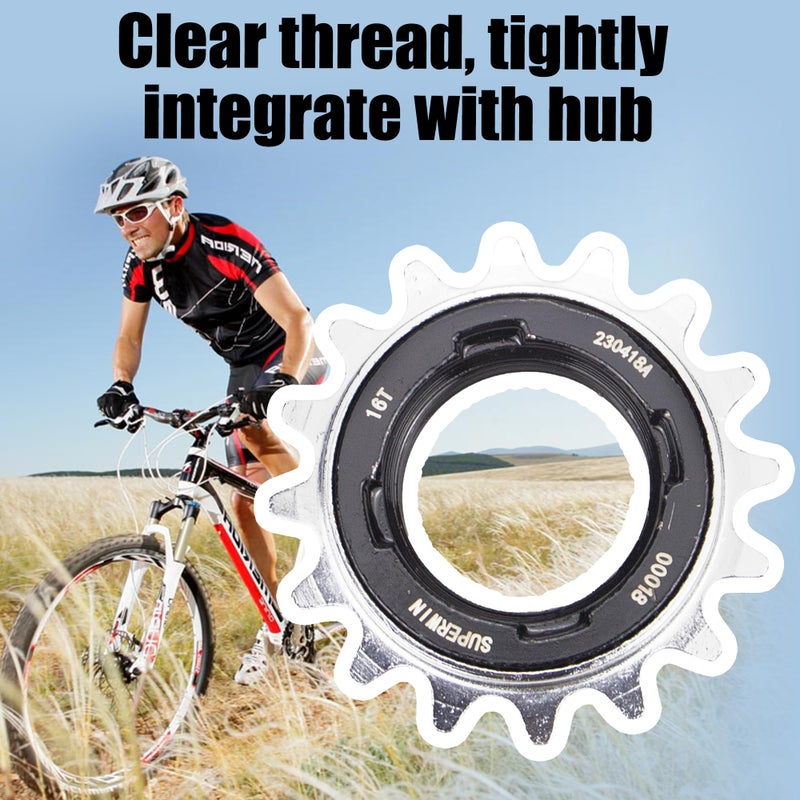 WEEROCK Bike Single Speed Freewheel 16T,One Speed Bicycle Freewheel - Image 4
