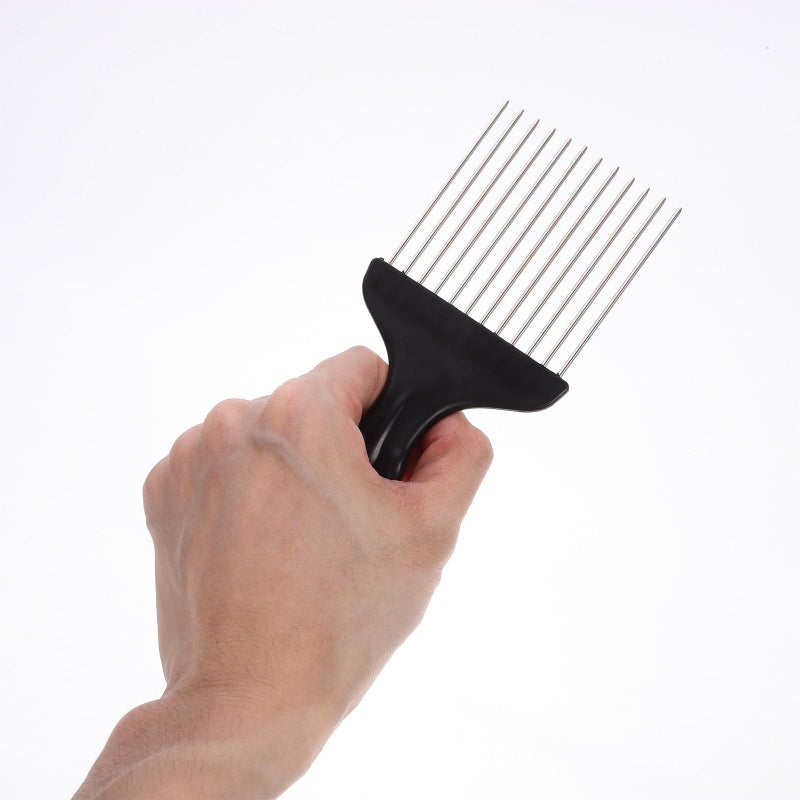 Stainless Steel Detangling Hair Pick Comb Set For Curly Hair Styling And Lift Tool - Image 5