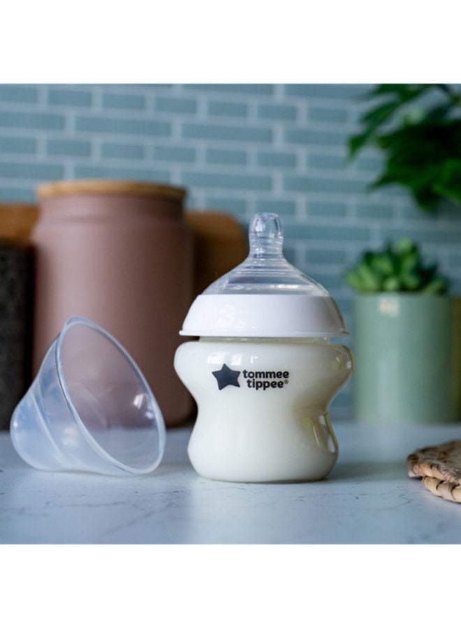tommee tippee 1 Piece Closer to Nature Feeding Bottle, 0M+ 150ml - Clear - Image 3