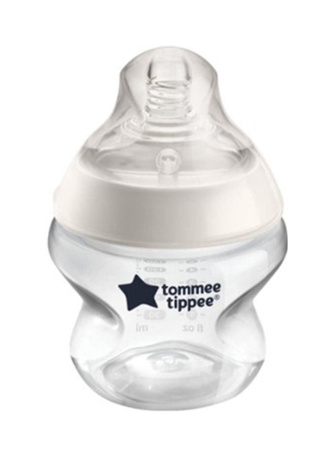 tommee tippee 1 Piece Closer to Nature Feeding Bottle, 0M+ 150ml - Clear - Image 1