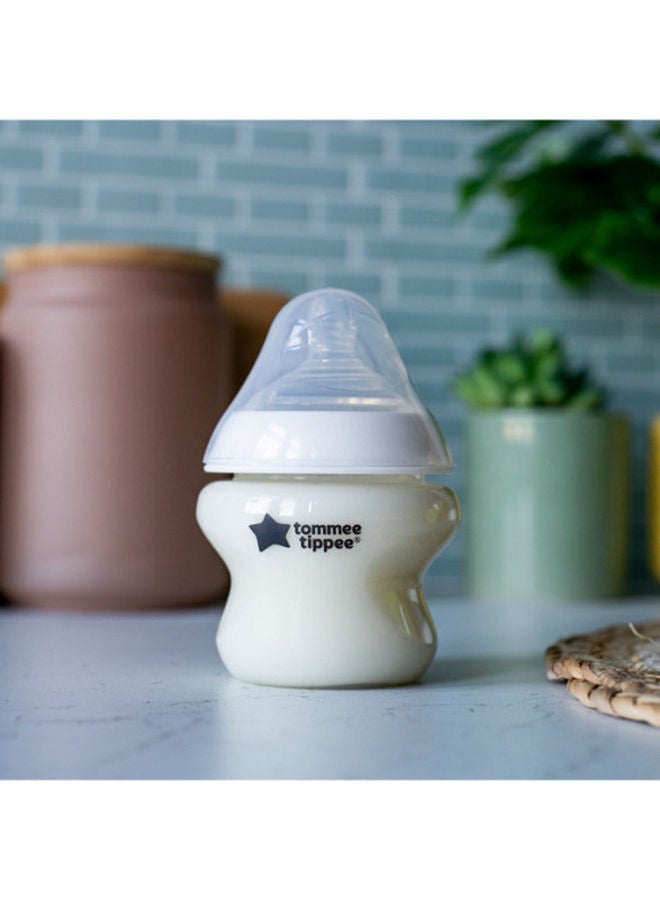 tommee tippee 1 Piece Closer to Nature Feeding Bottle, 0M+ 150ml - Clear - Image 4