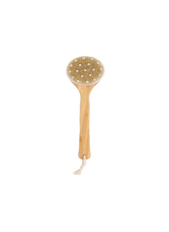 NIBEMINENT Long Handle Brush Back Bath Soft Beads Skin Massage Dead Skin Removes Brush  - Image 1