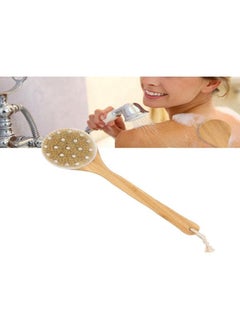 NIBEMINENT Long Handle Brush Back Bath Soft Beads Skin Massage Dead Skin Removes Brush  - Image 5