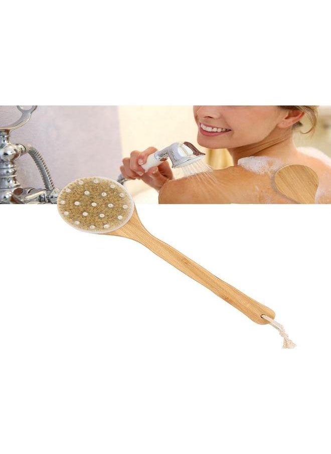 NIBEMINENT Long Handle Brush Back Bath Soft Beads Skin Massage Dead Skin Removes Brush  - Image 5