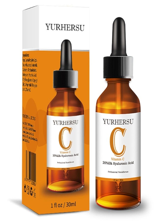 YURHERSU Vitamin C Face Serum, Hyaluronic Acid Facial Essence, Long Lasting Moisturizing, Anti-aging, Antioxidant Quickly Absorbed Non-sticky Fine Lines & Wrinkles Even Skin Tone For Skin Care-30 ML - Image 1