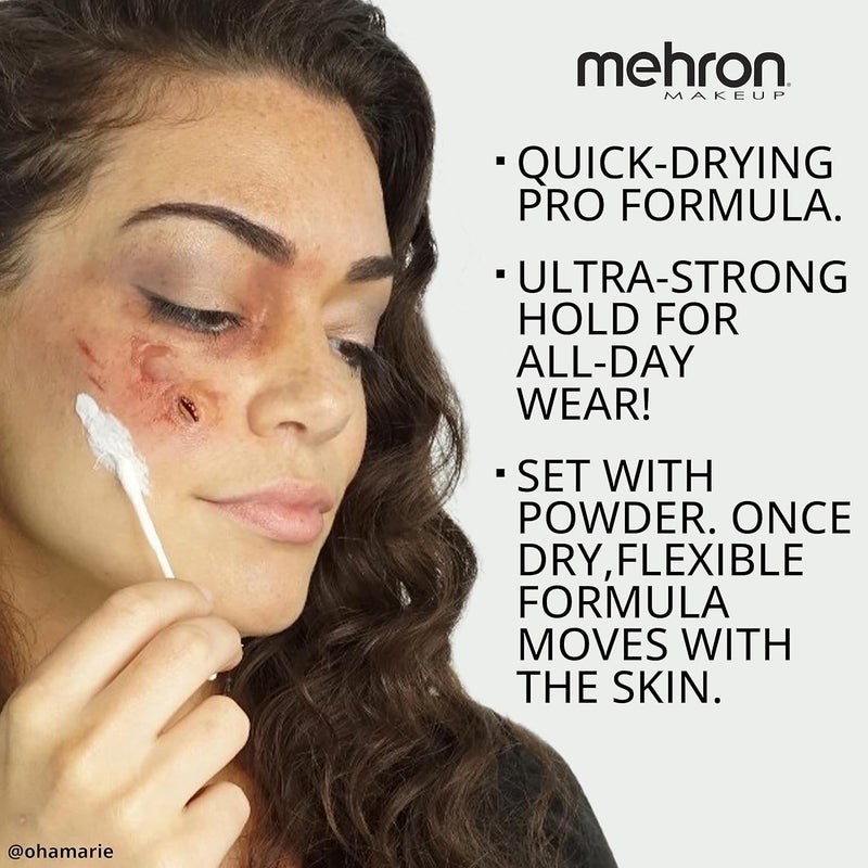 Mehron Liquid Latex 1 oz - Clear - Image 4